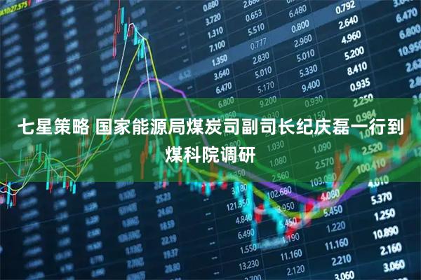 七星策略 国家能源局煤炭司副司长纪庆磊一行到煤科院调研